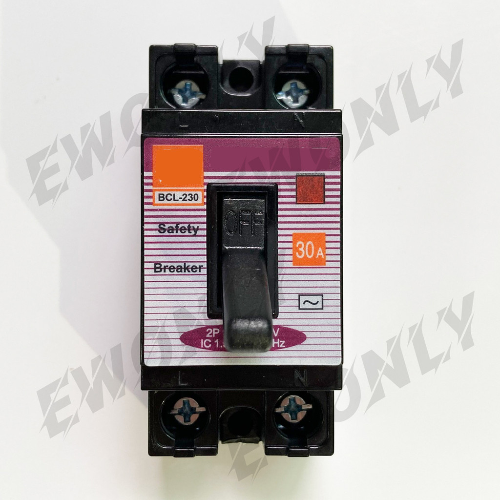 EWONLY เซฟตี้ เบรกเกอร์ Safety Breaker ตัวตัดไฟ 2P 220V ขนาด 30A ยี่ห้อ ช้าง มินิเบรกเกอร์ เบรคเกอร์