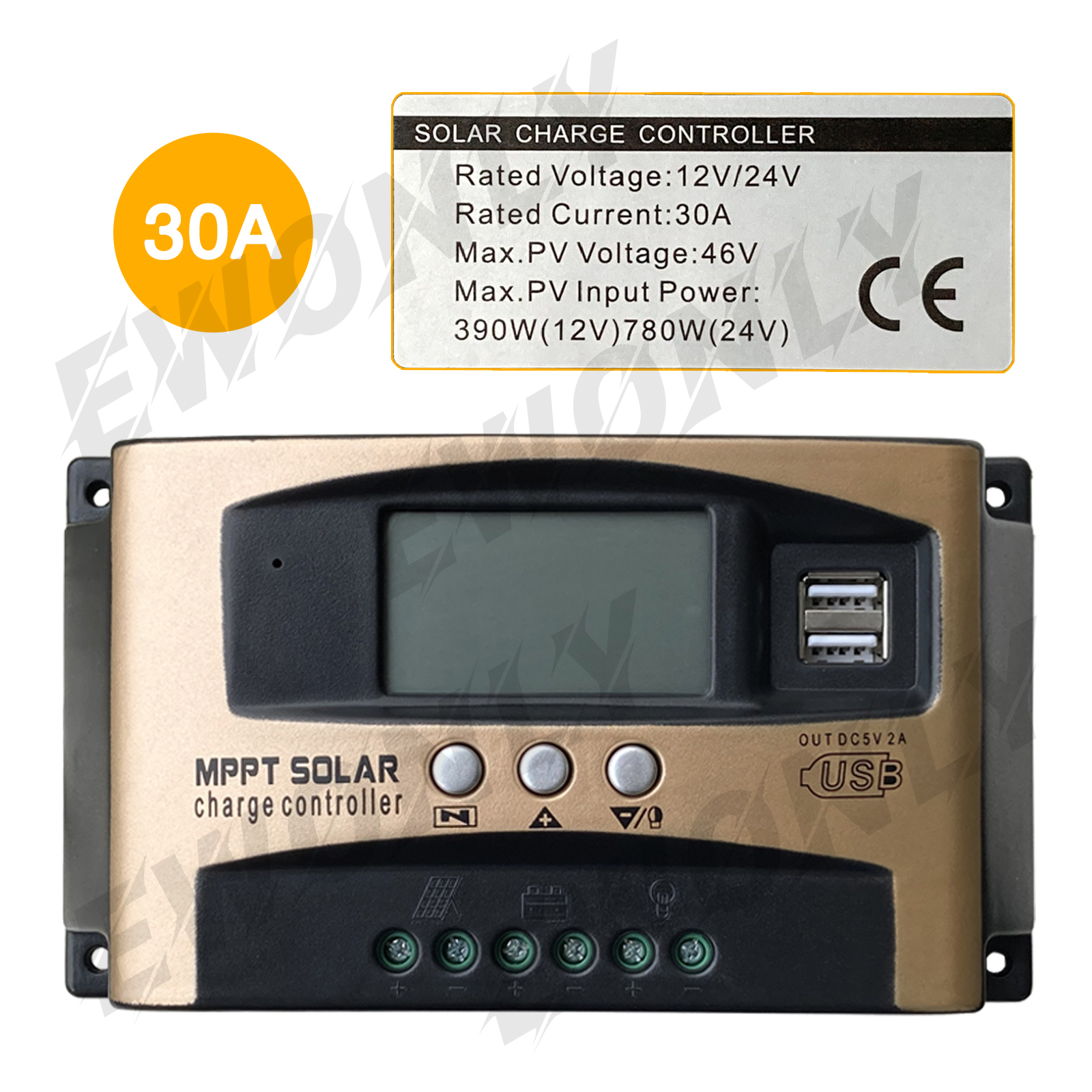 MPPT Solar Charge Controller 100A, Upgraded Solar Panel 12V 24V Dual USB Intelligent Regulator 30-100A Adjustable Parameter LCD Display and Timer Setting, Multi-Function Protection