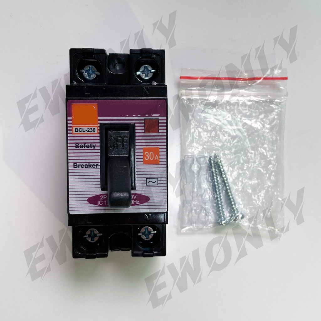EWONLY เซฟตี้ เบรกเกอร์ Safety Breaker ตัวตัดไฟ 2P 220V ขนาด 30A ยี่ห้อ ช้าง มินิเบรกเกอร์ เบรคเกอร์
