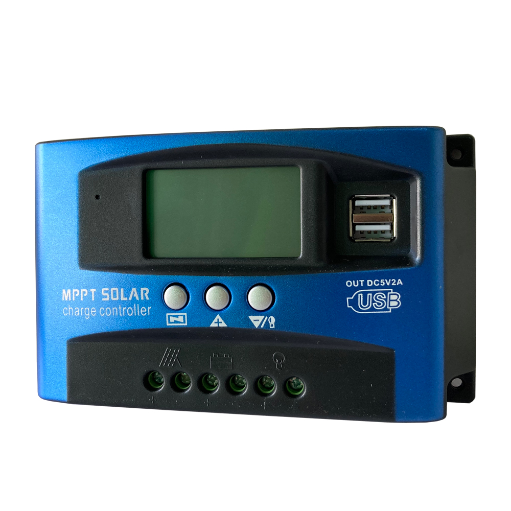 MPPT Solar Charge Controller 100A 60A 30A , 12V/ 24V Solar Panel Intelligent Regulator with Adjustable LCD Display Dual USB Port Timer Setting Auto Parameter
