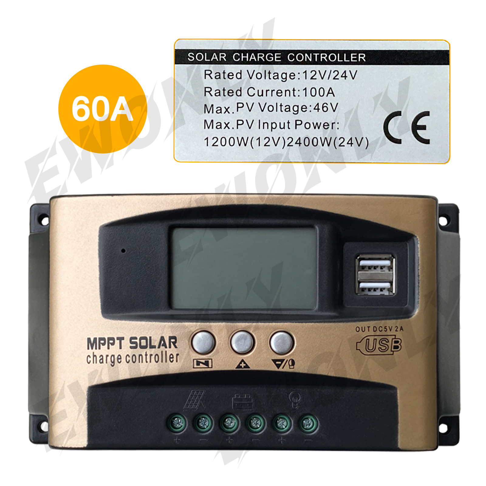 MPPT Solar Charge Controller 100A, Upgraded Solar Panel 12V 24V Dual USB Intelligent Regulator 30-100A Adjustable Parameter LCD Display and Timer Setting, Multi-Function Protection