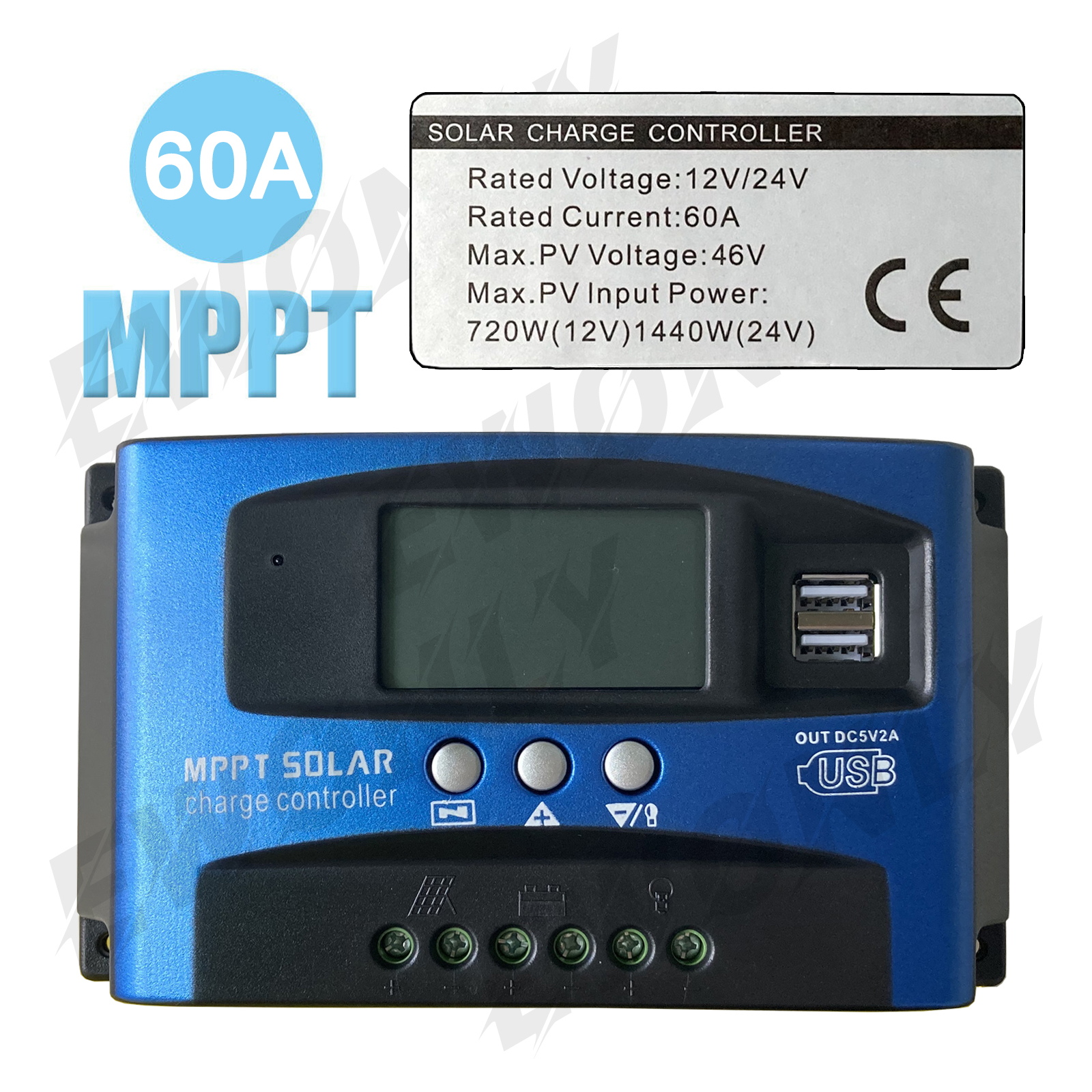 Ewonly ชาร์จเจอร์ 12v24v mppt solar charger controlle 30A-100A ชาร์จ เจอร์ ชาจเจอร์โซล่า ชารต์เจอร์ ชาร์จเจอร์โซล่าเซลล์