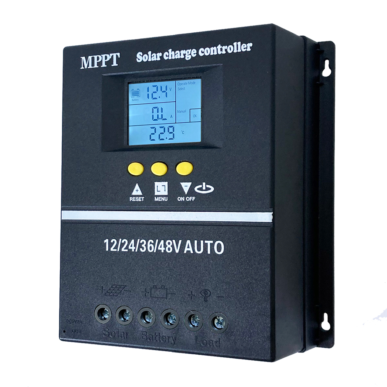 100A MPPT Solar Charge Controller 12V 24V 36V 48V LCD Display Battery Intelligent Regulator Max 100V Input Dual USB For Lead-Acid/Lithium, Auto Solar Charger for Solar Panels and Batteries