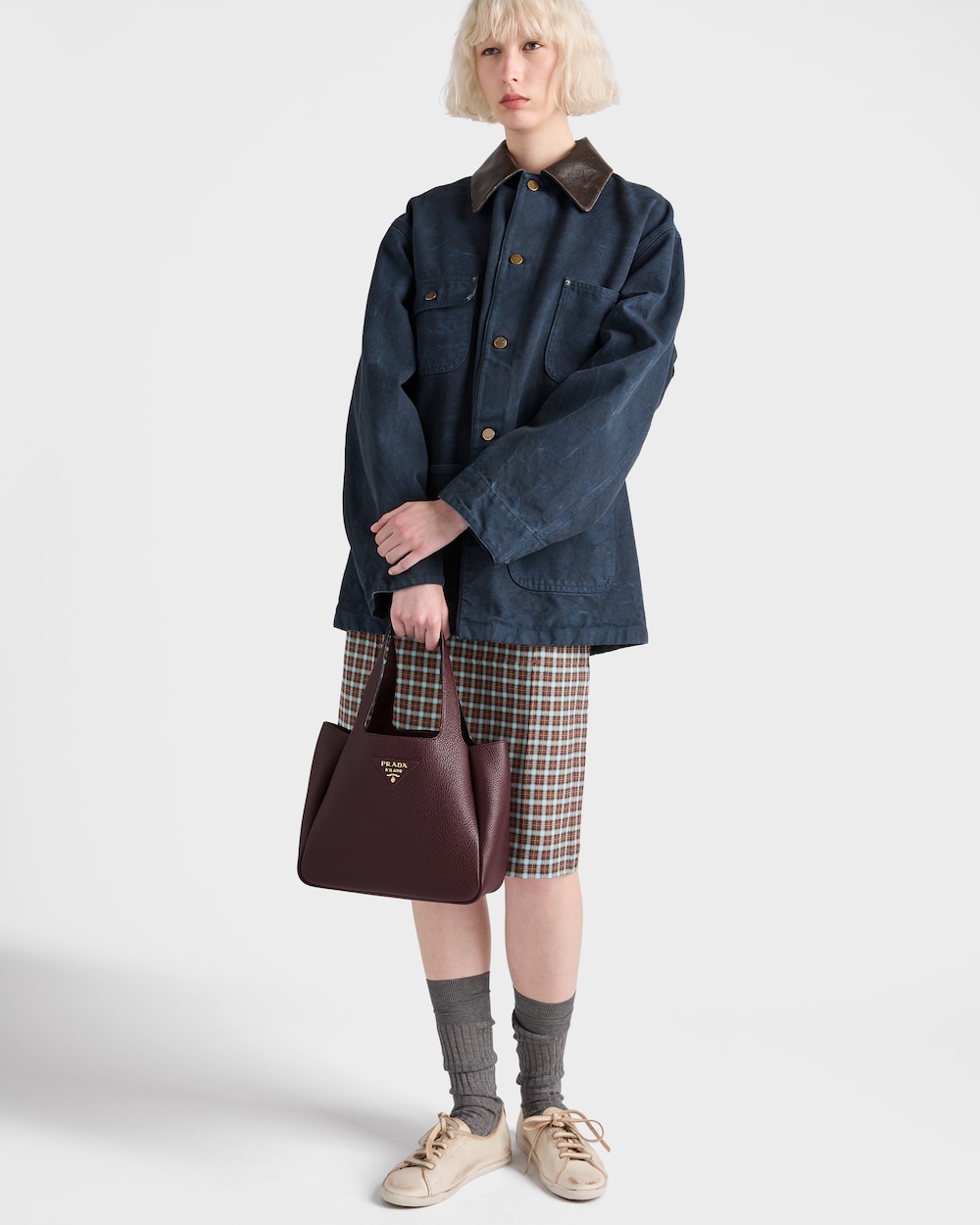 Prada プラダ リエゾン スモール レザー トートバッグ