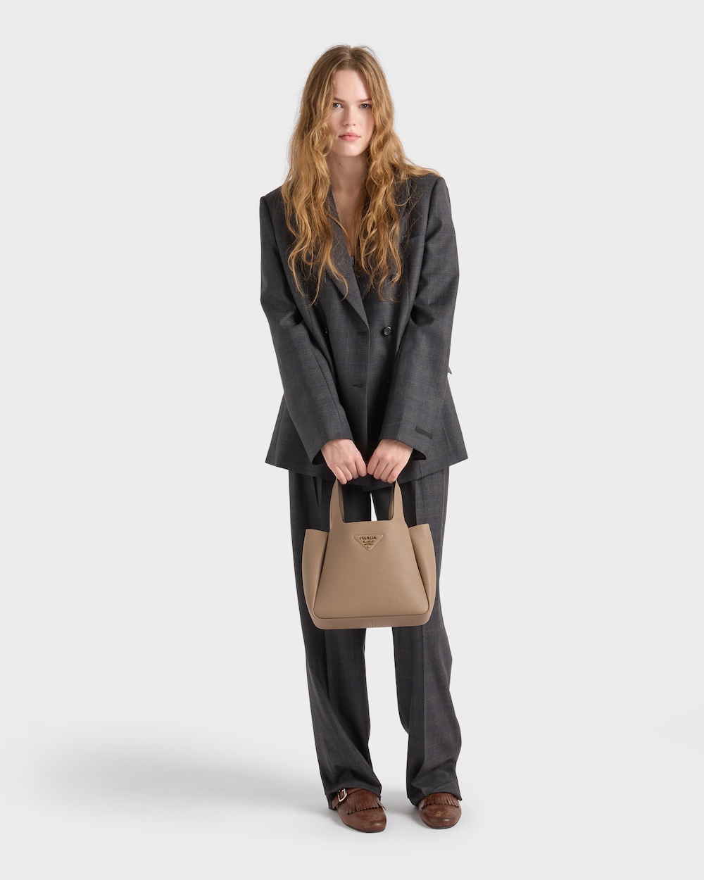 Prada プラダ リエゾン スモール レザー トートバッグ