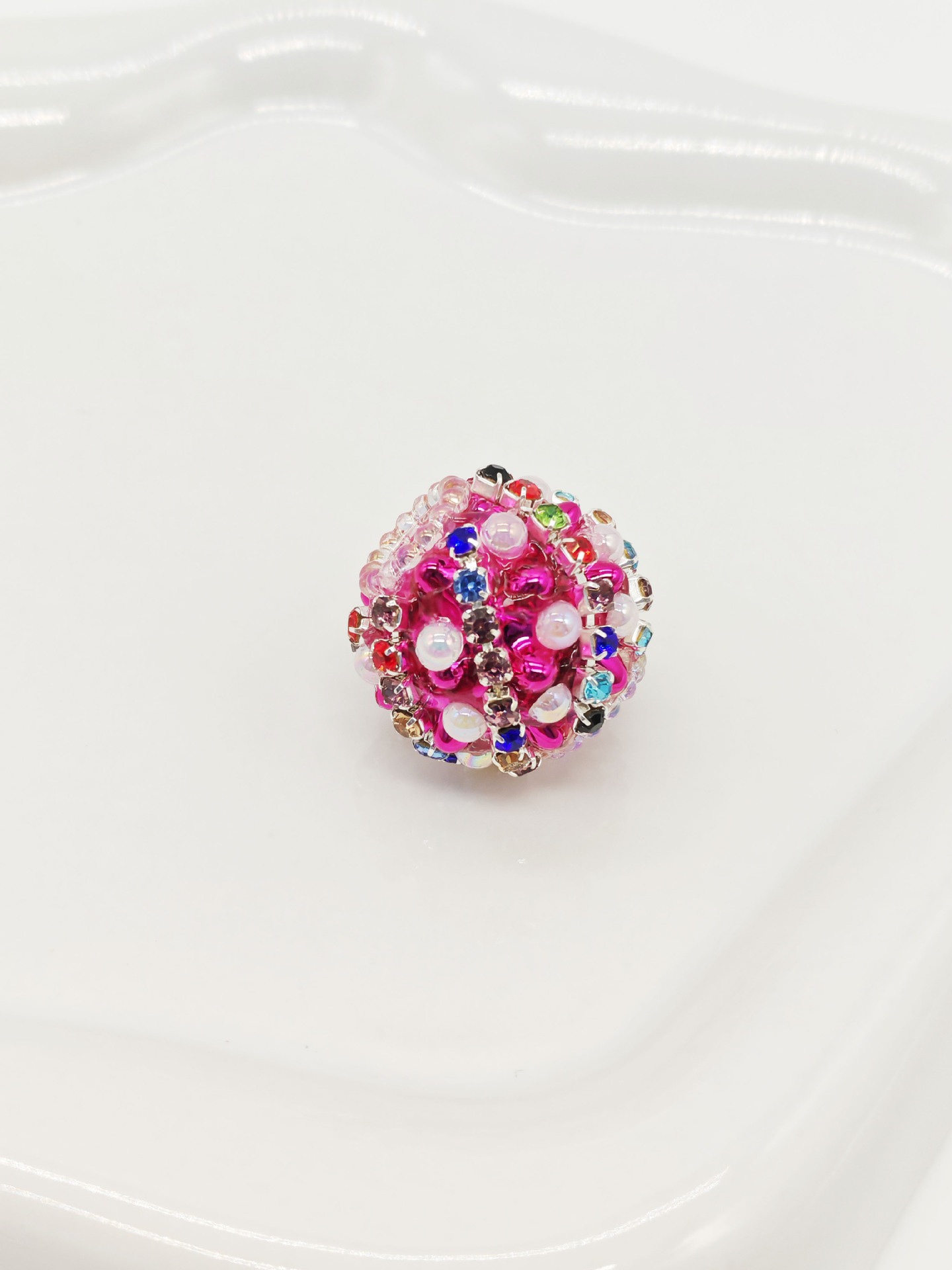 Multi-color Rhinestone Pearl Spacer Bead, DIY Bling Craft Bead for Pen Making & Jewelry Accessories
