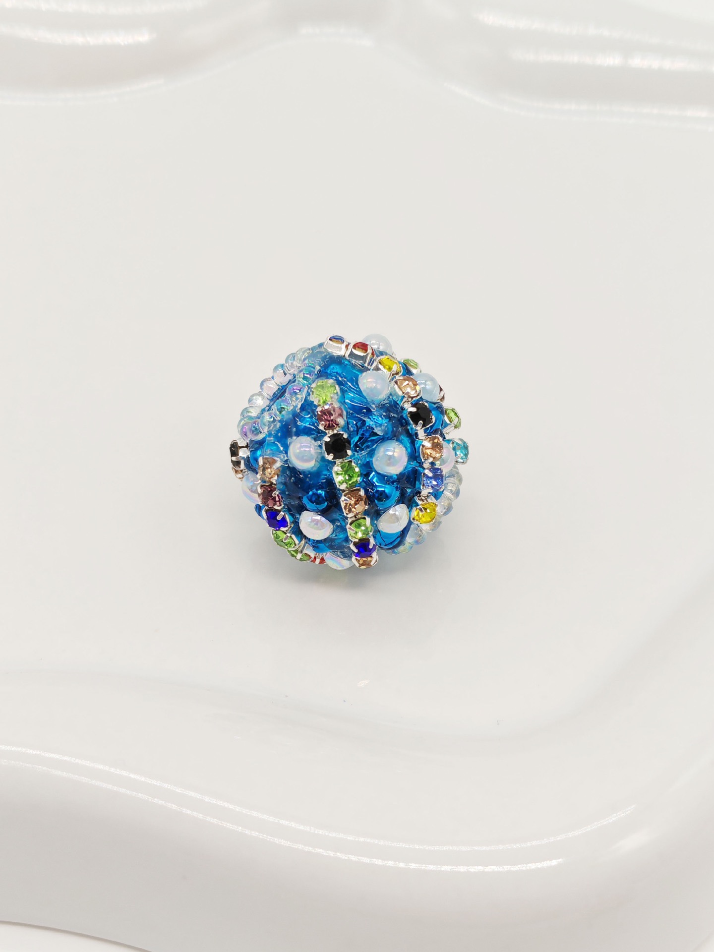Multi-color Rhinestone Pearl Spacer Bead, DIY Bling Craft Bead for Pen Making & Jewelry Accessories

