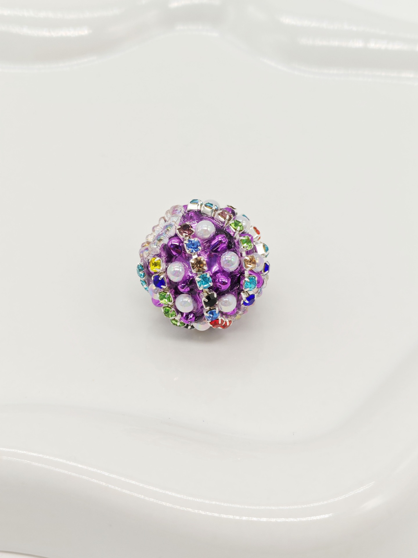 Multi-color Rhinestone Pearl Spacer Bead, DIY Bling Craft Bead for Pen Making & Jewelry Accessories
