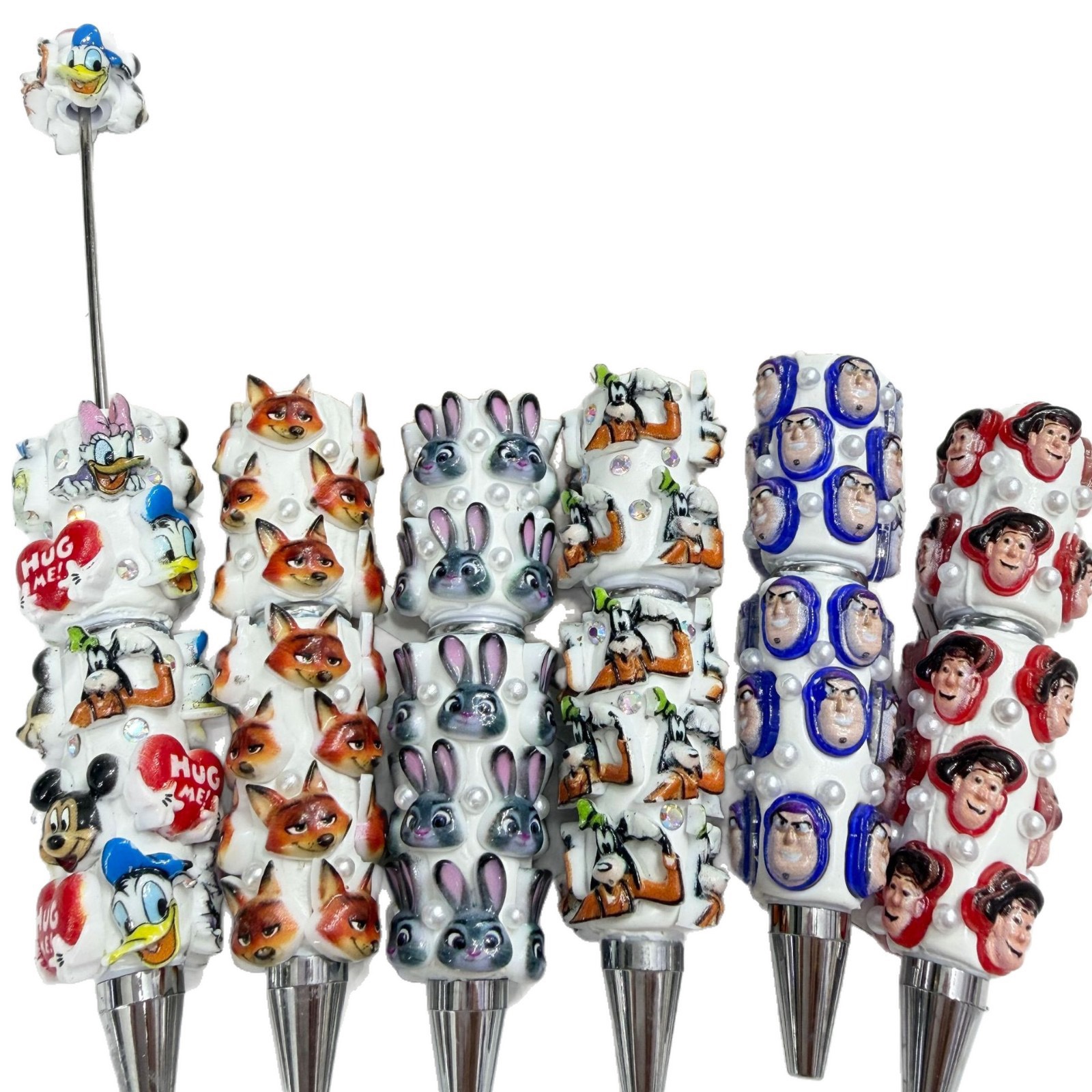 Cartoon Character Face Spacer Beads, Funny Expression Pearl Craft Beads for DIY Pen Making & Jewelry Accessories