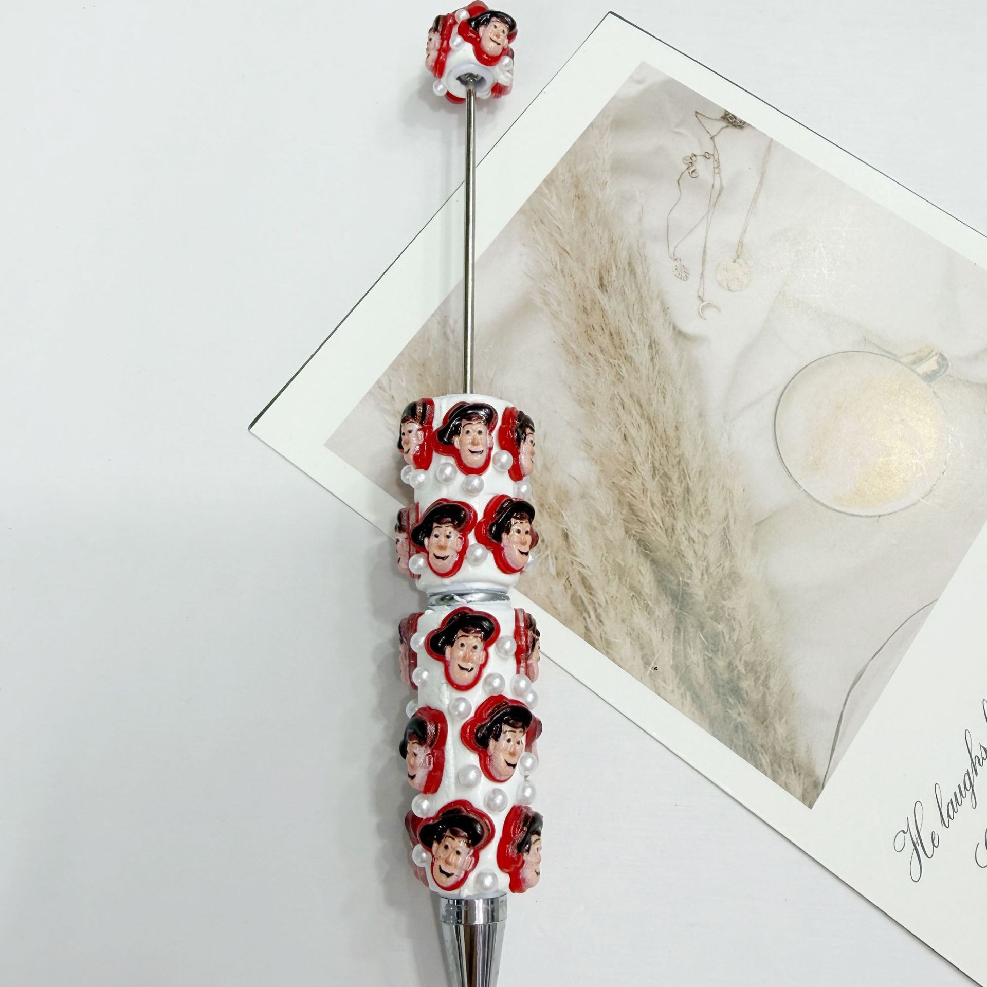 Cartoon Character Face Spacer Beads, Funny Expression Pearl Craft Beads for DIY Pen Making & Jewelry Accessories