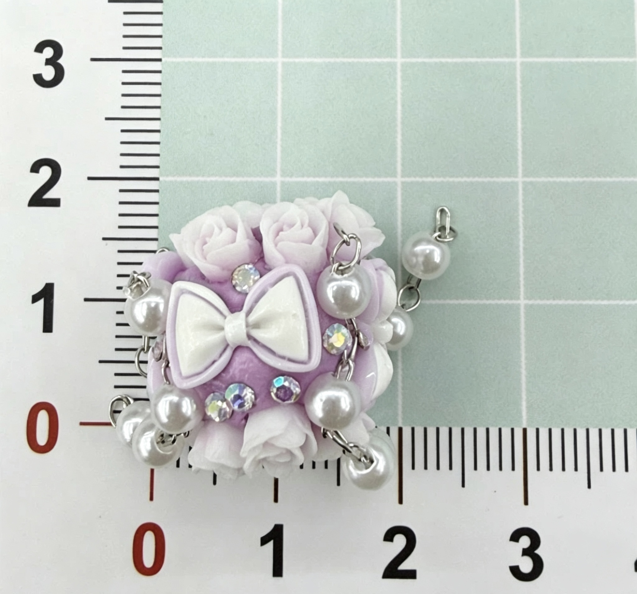 Rose Bow Pearl Tassel Spacer Beads, Floral Dangling Craft Beads for DIY Pen Making & Jewelry Accessories
