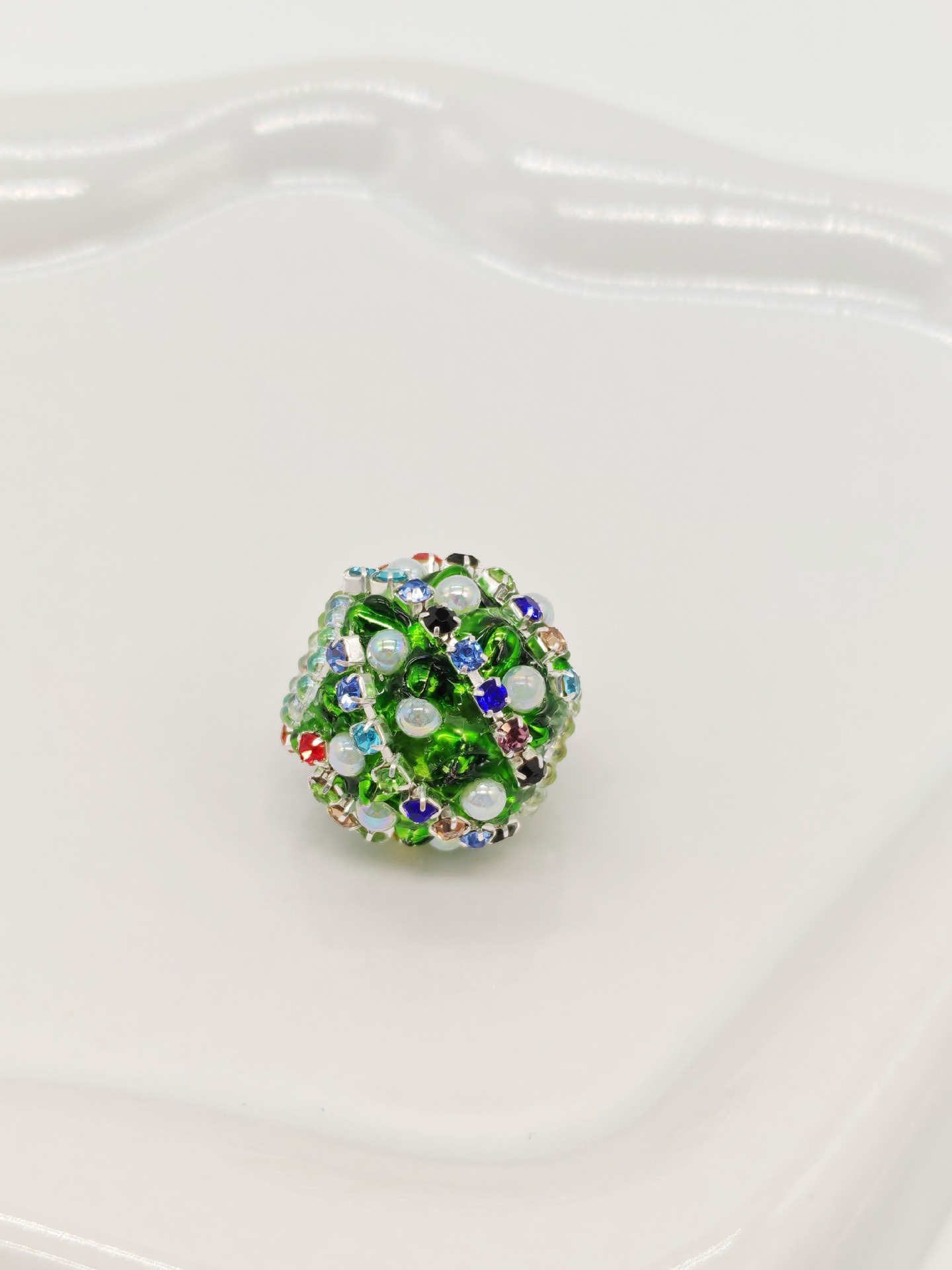 Multi-color Rhinestone Pearl Spacer Bead, DIY Bling Craft Bead for Pen Making & Jewelry Accessories
