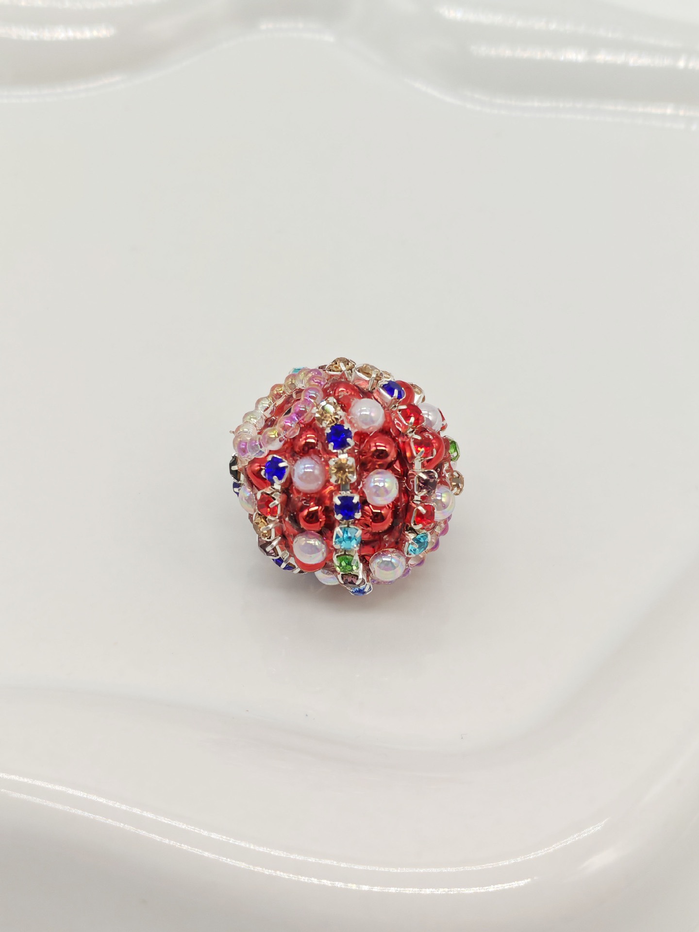Multi-color Rhinestone Pearl Spacer Bead, DIY Bling Craft Bead for Pen Making & Jewelry Accessories
