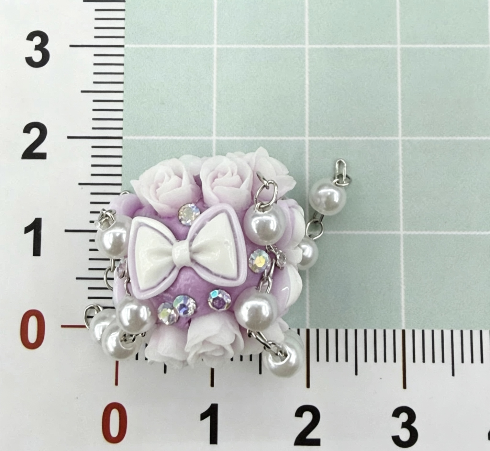 Rose Bow Pearl Tassel Spacer Beads, Floral Dangling Craft Beads for DIY Pen Making & Jewelry Accessories
