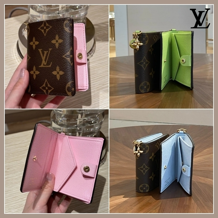 【心躍るチャーム付き】Louis Vuitton　ポケットウォレット・LV チャーム M14718