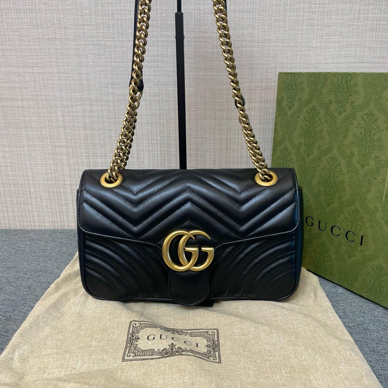 〔GGマーモント〕キルティング スモール ショルダーバッグ