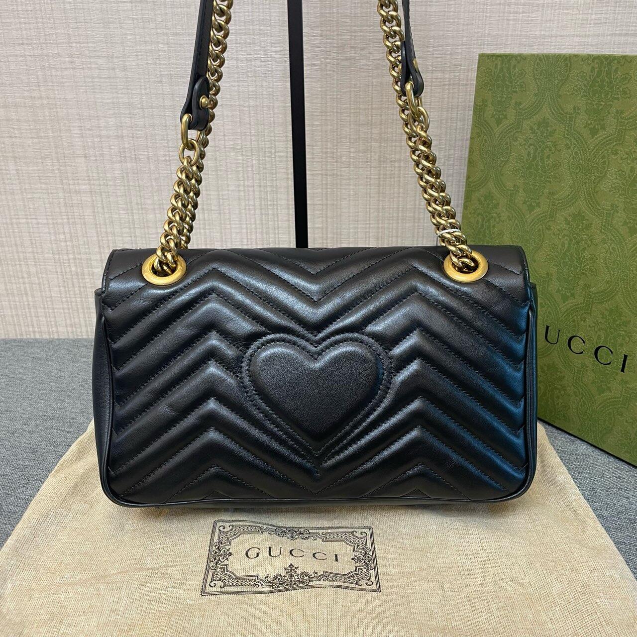 〔GGマーモント〕キルティング スモール ショルダーバッグ