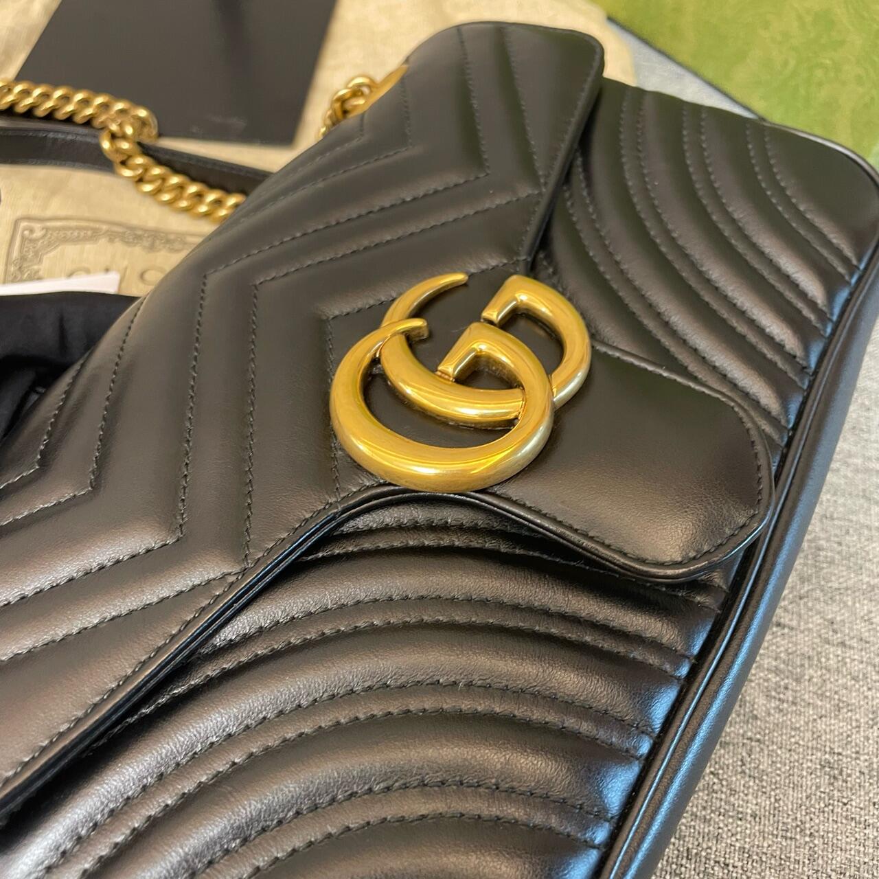 〔GGマーモント〕キルティング スモール ショルダーバッグ