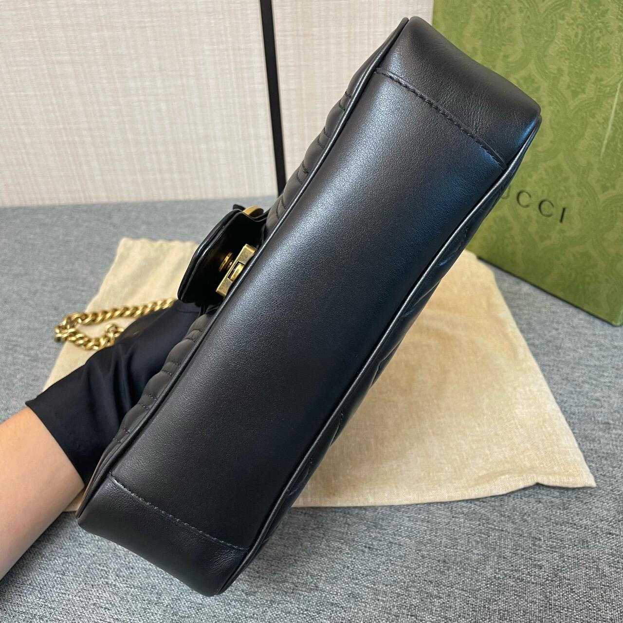 〔GGマーモント〕キルティング スモール ショルダーバッグ