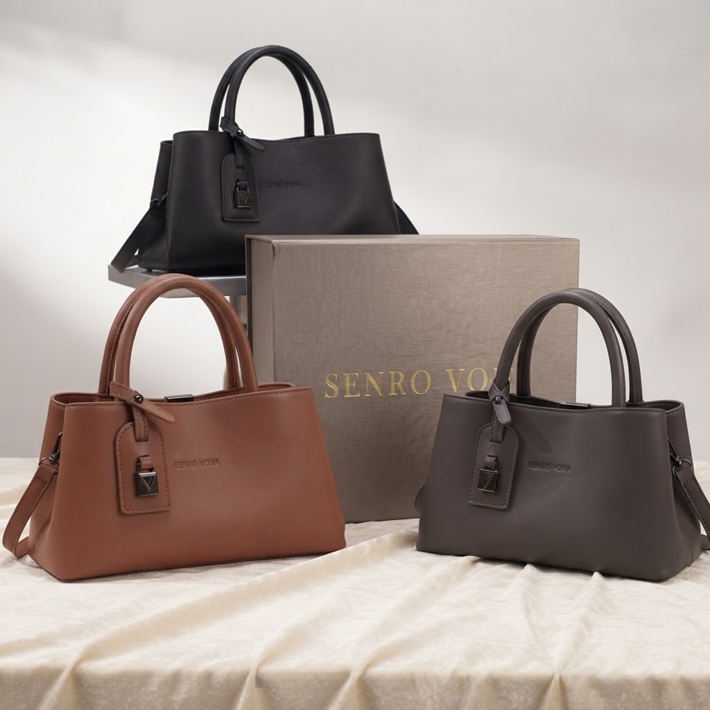 8222【Senro Vona】 กระเป๋าถือดีไซน์หรู พรีเมียม รุ่นยอดฮิต สุดชิค ทรงถือ ใส่ของได้เยอะ ดีไซน์หรูหรา คุณภาพเยี่ยม