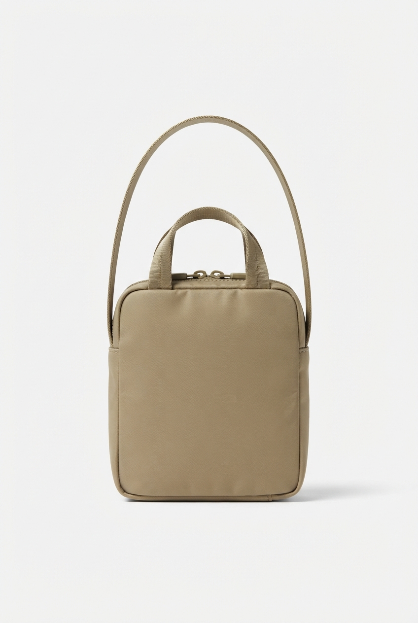 Khaki mini vintage crossbody pouch