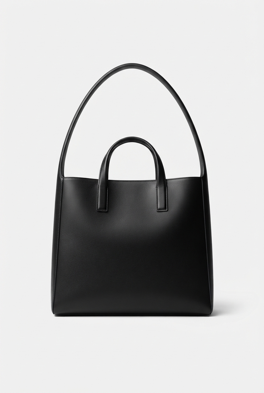 Vintage black shoulder bag front view