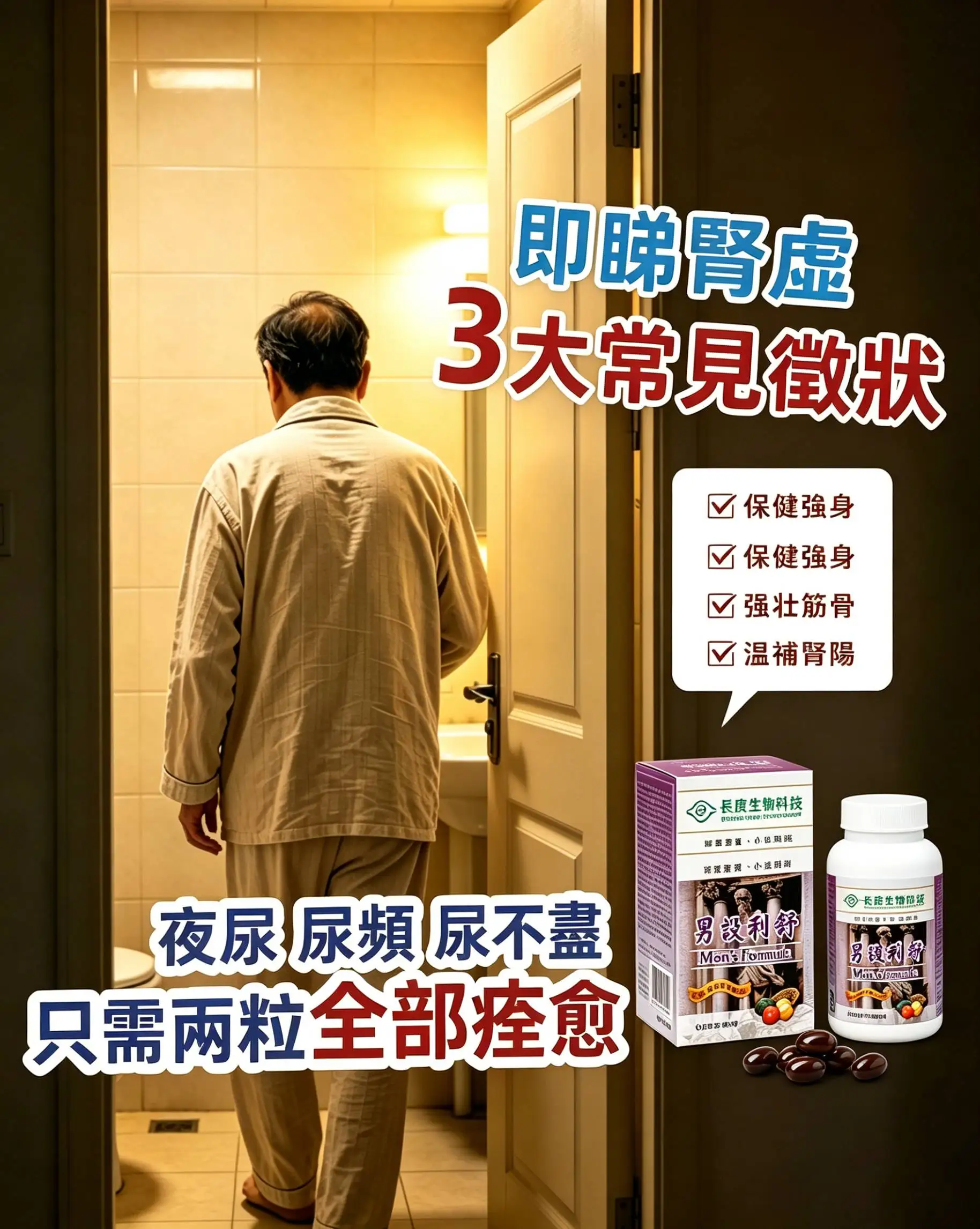 攝護腺專用 慢性攝護腺炎 肥大增生 頻尿急尿夜尿改善 男設利舒