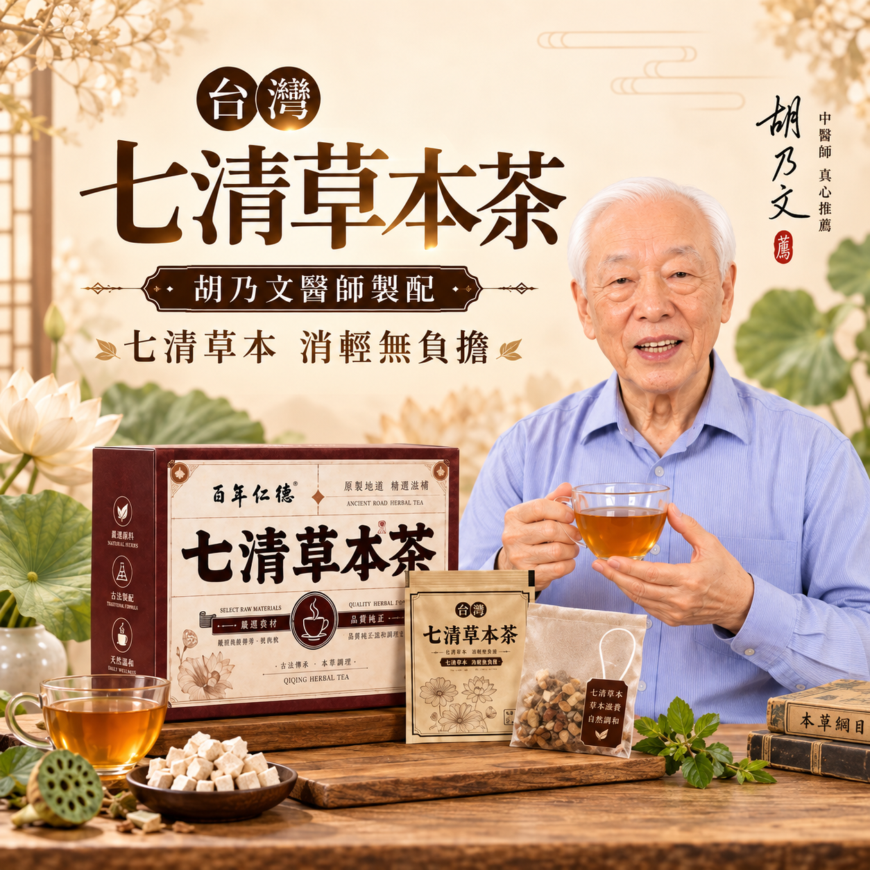 【仁德官方正品】七清草本茶｜清濕熱・去肝火・排毒排便順暢・改善口乾口苦養生茶