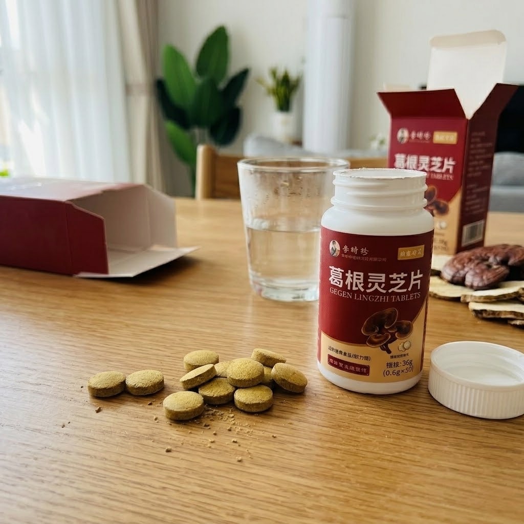 【李時珍官方正品】葛根靈芝片 60片 - 護肝解酒排毒・熬夜抗疲勞運動耐力補充