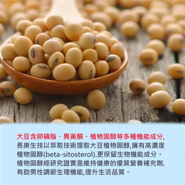 大豆高濃度植物固醇 beta-sitosterol 調節男性生理機能