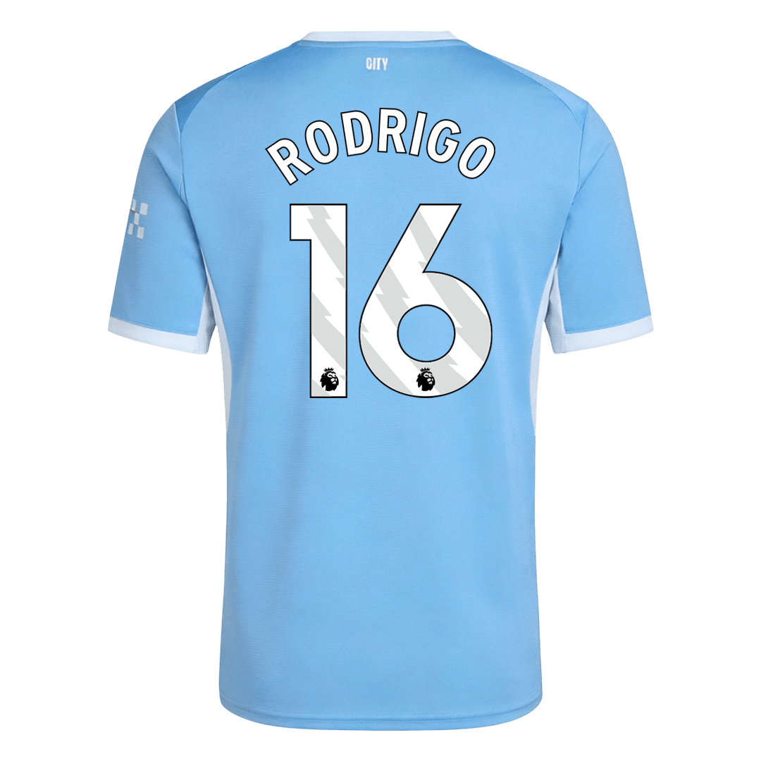 RODRIGO #16 Manchester City Mens Home Soccer Jersey 2026/27 Blue