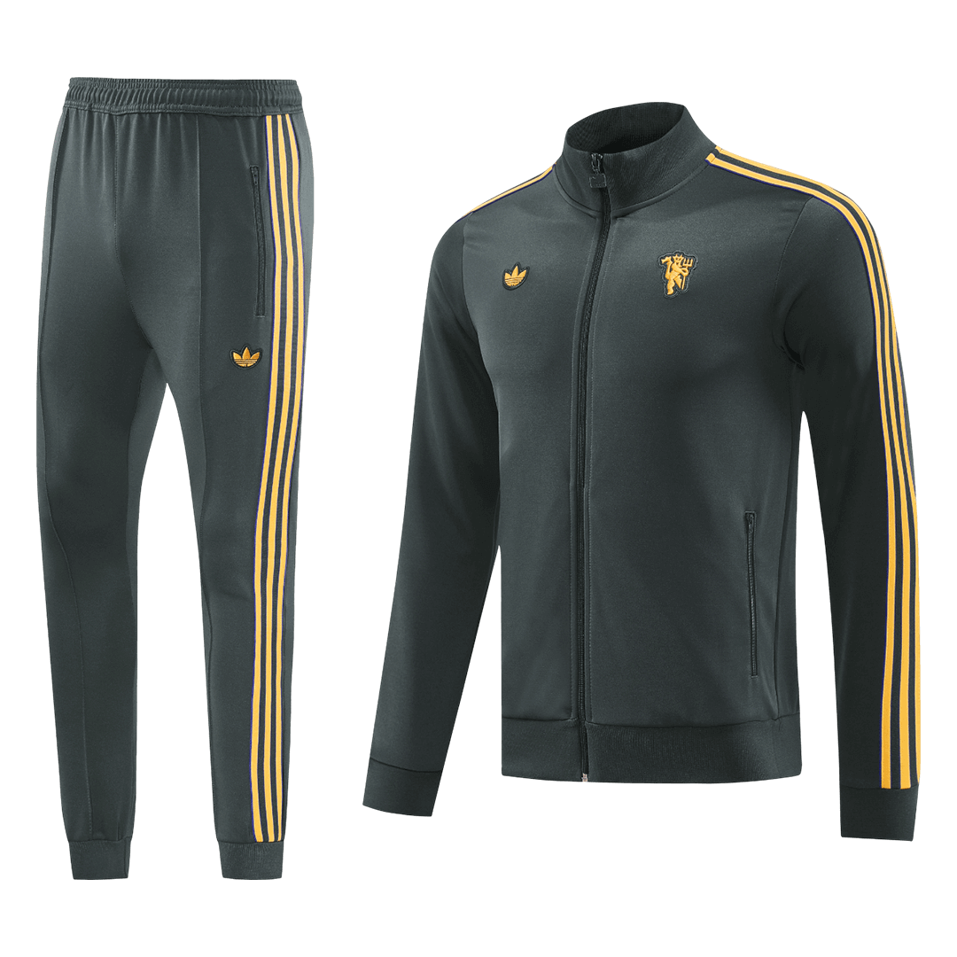 Manchester United Mens Training Tracksuit Kit 2025/26 Black