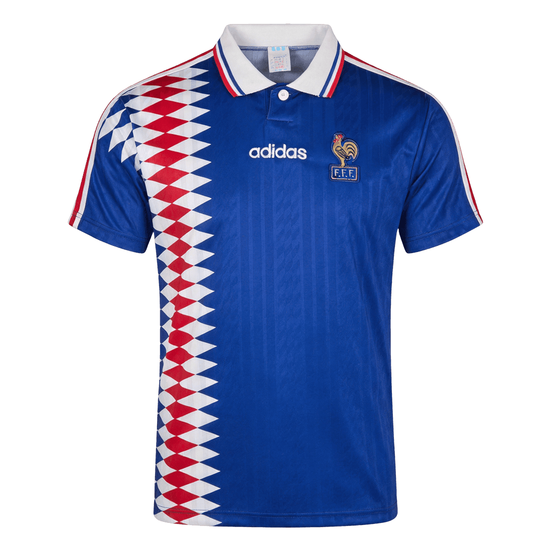 Retro France Mens Home Soccer Jersey 1994 Blue