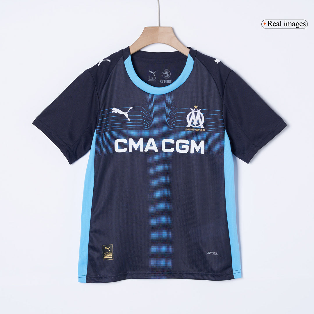 Marseille Kids Away Soccer Kit 2025/26 Navy