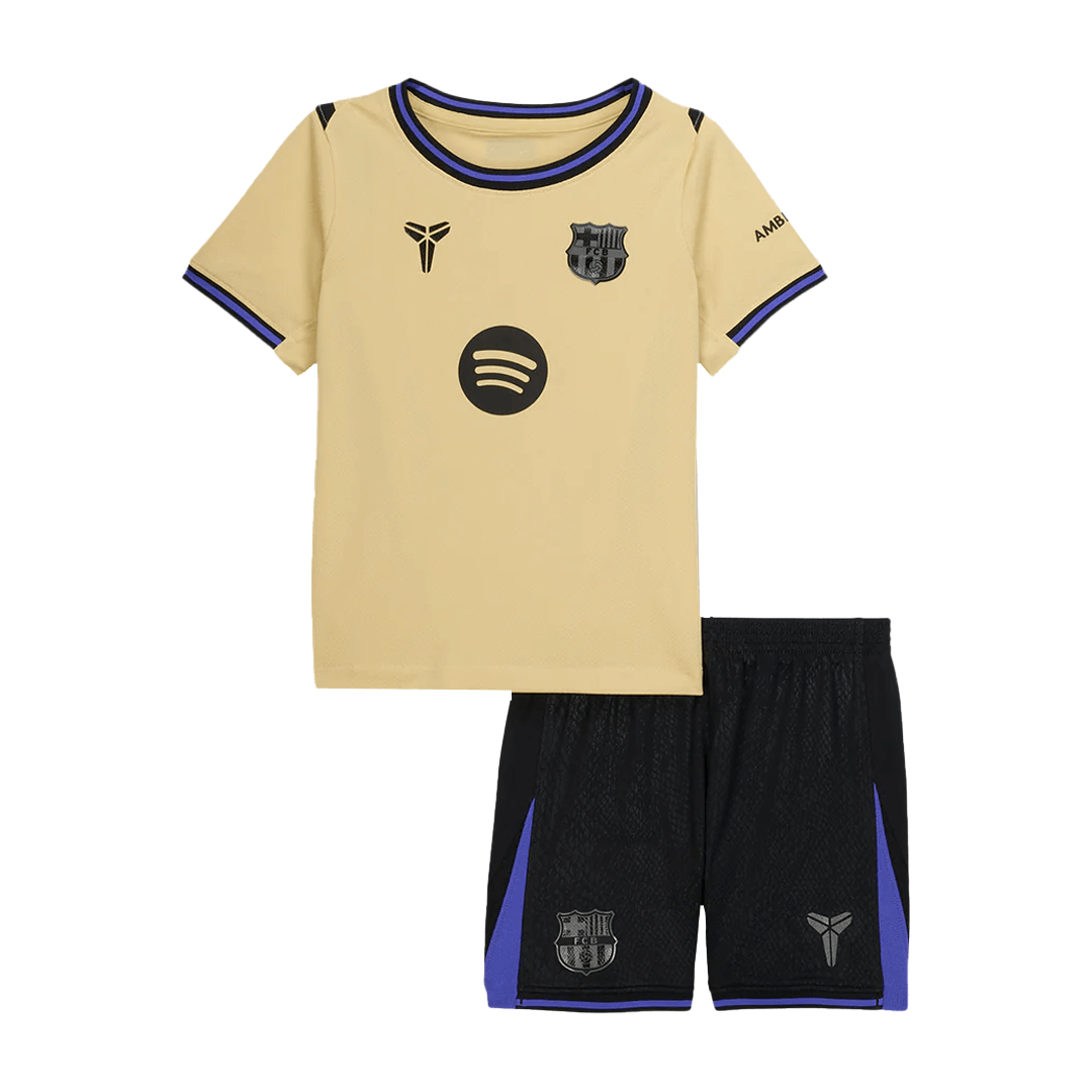 Barcelona Kids Away Soccer Kit 2025/26 Yellow