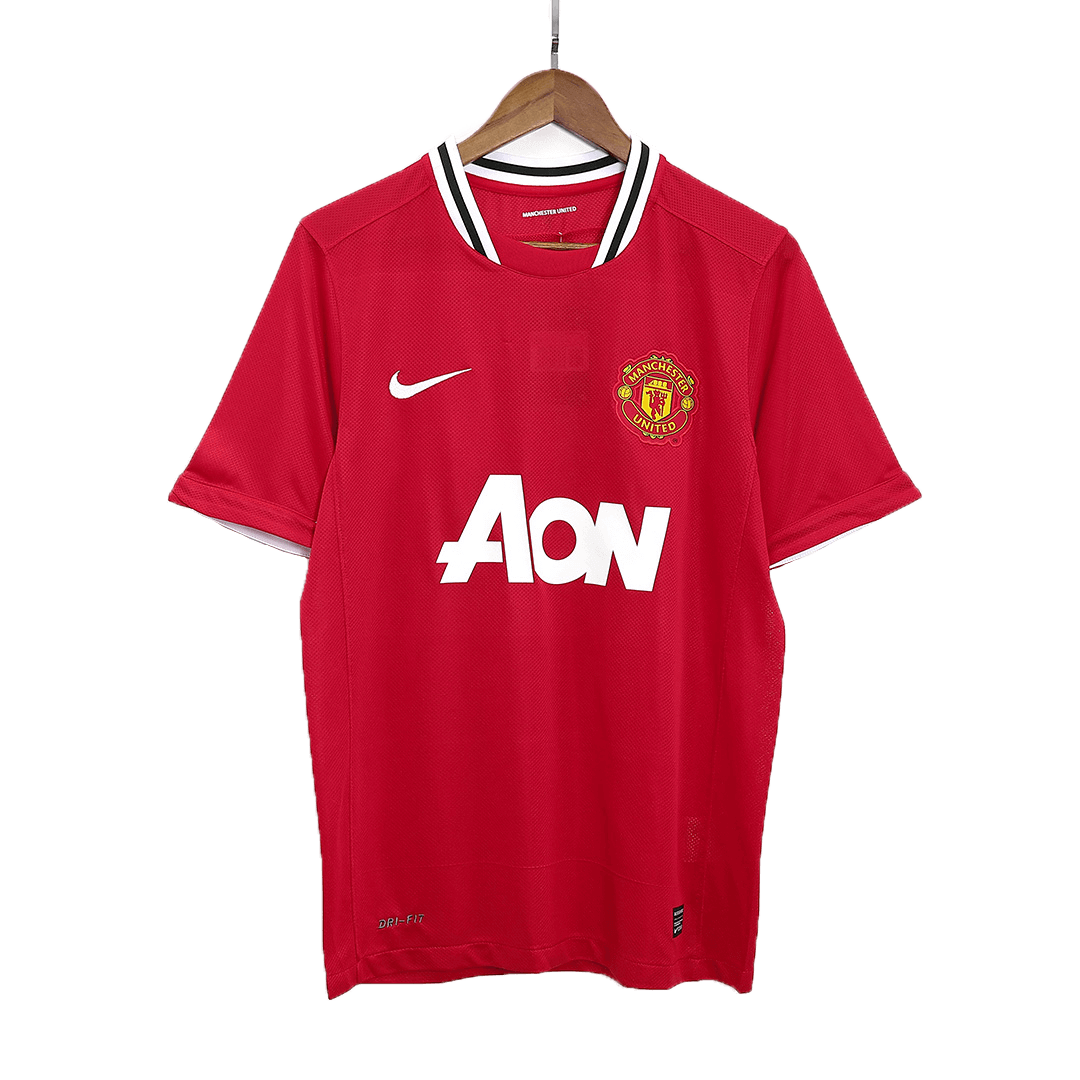 Retro Manchester United Mens Home Soccer Jersey 2011/12 Red