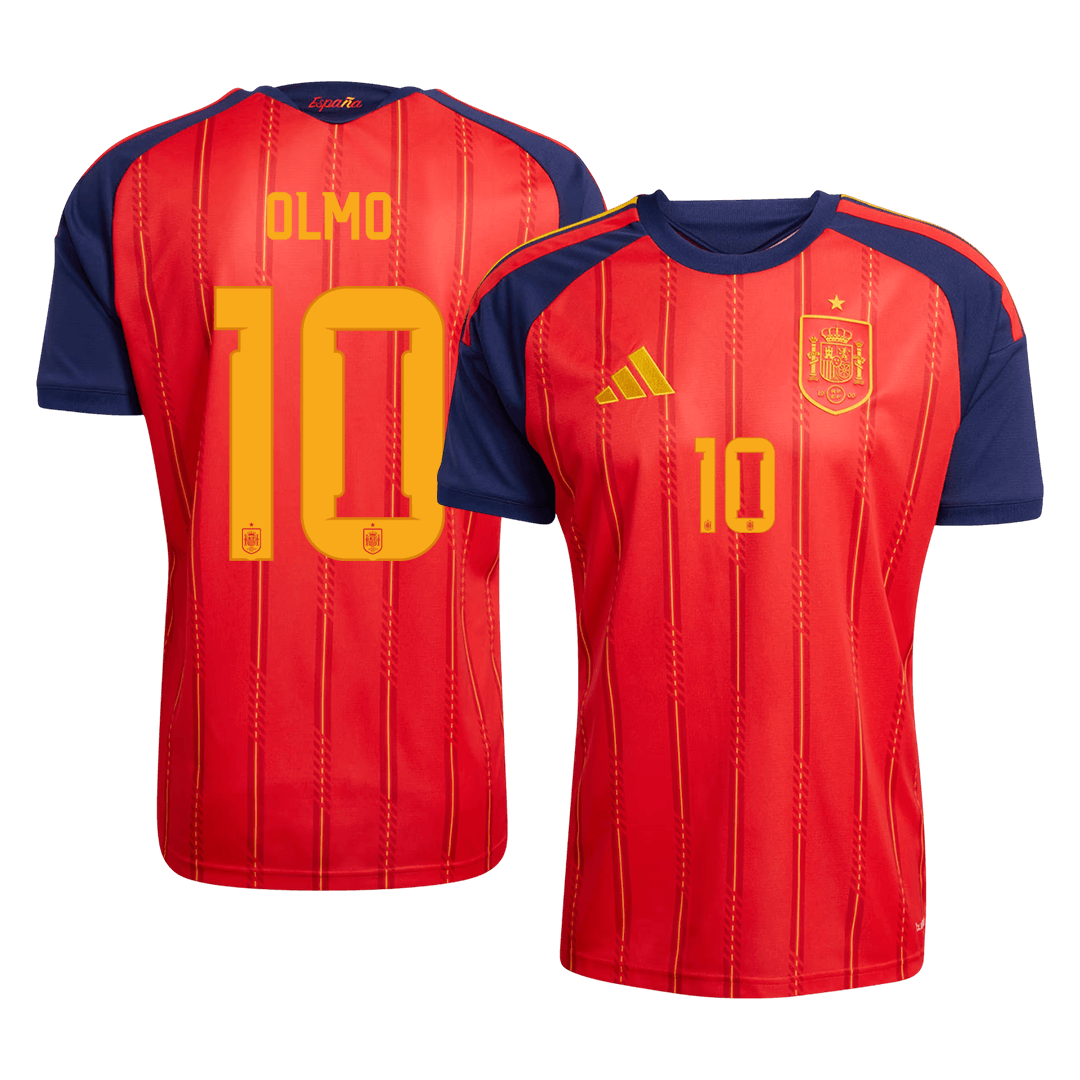 OLMO #10 Spain Mens Home Soccer Jersey World Cup 2026 Red [PREMIUM]