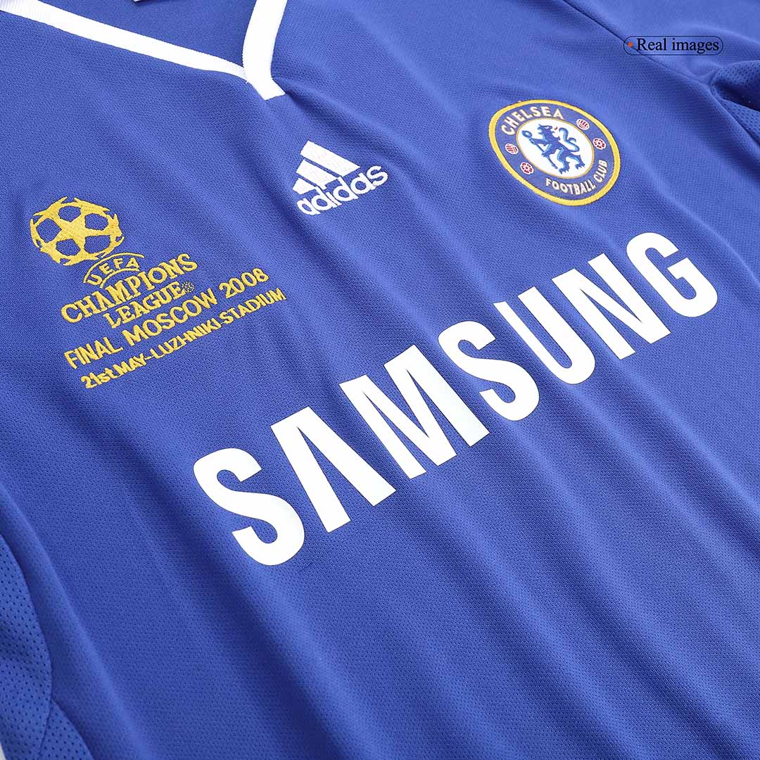 Retro Chelsea Mens Home Soccer Jersey UCL Final UCL 2008 Blue