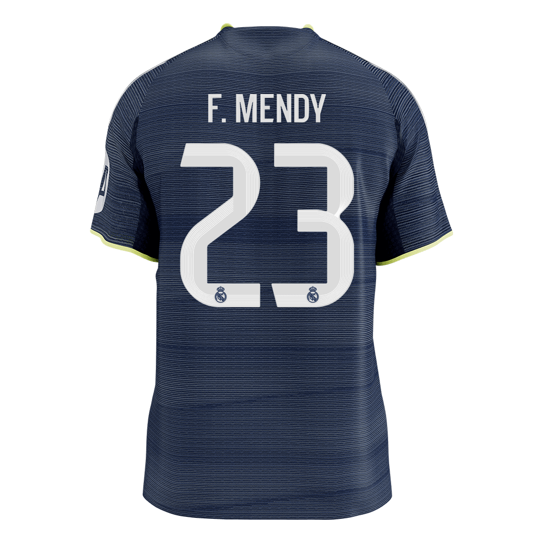 F.MENDY #23 Real Madrid Mens Away Soccer Jersey 2025/26 Navy - Player Version [PREMIUM]