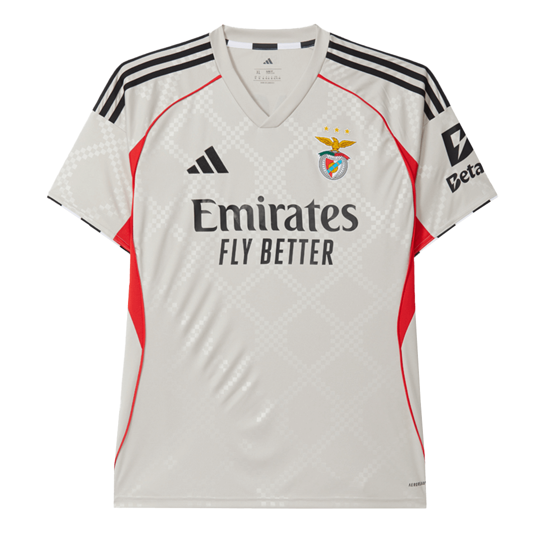Benfica Mens Away Soccer Jersey 2025/26 Beige