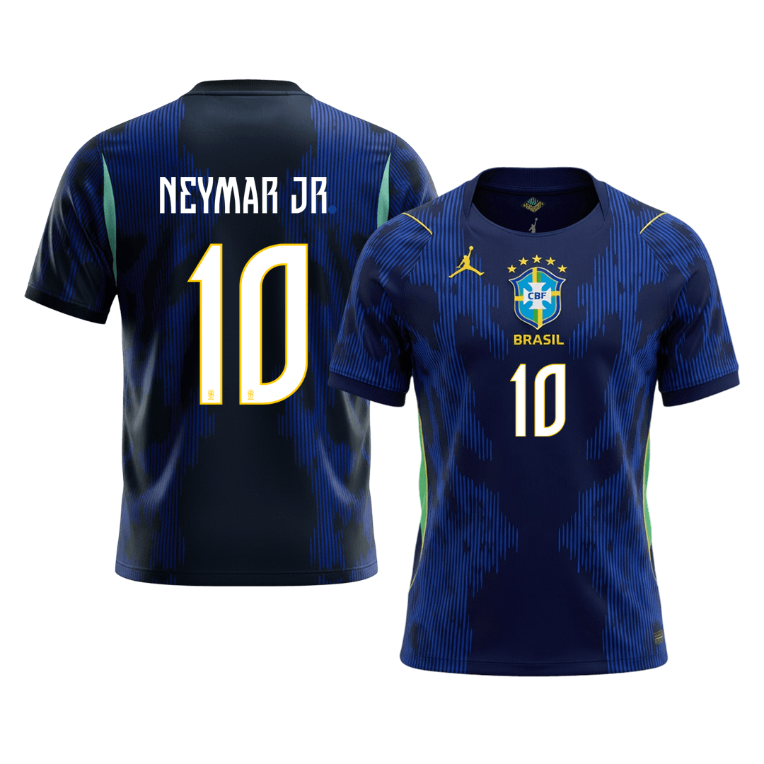 NEYMAR JR #10 Brazil Mens Away Soccer Jersey World Cup 2026 Navy