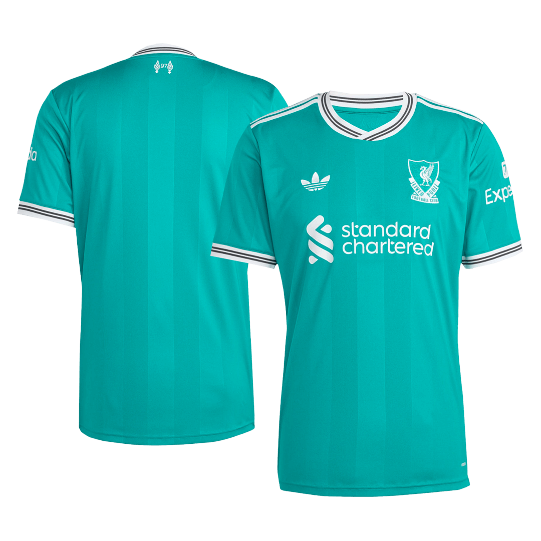 Liverpool Mens Third Away Soccer Kit 2025/26 Green