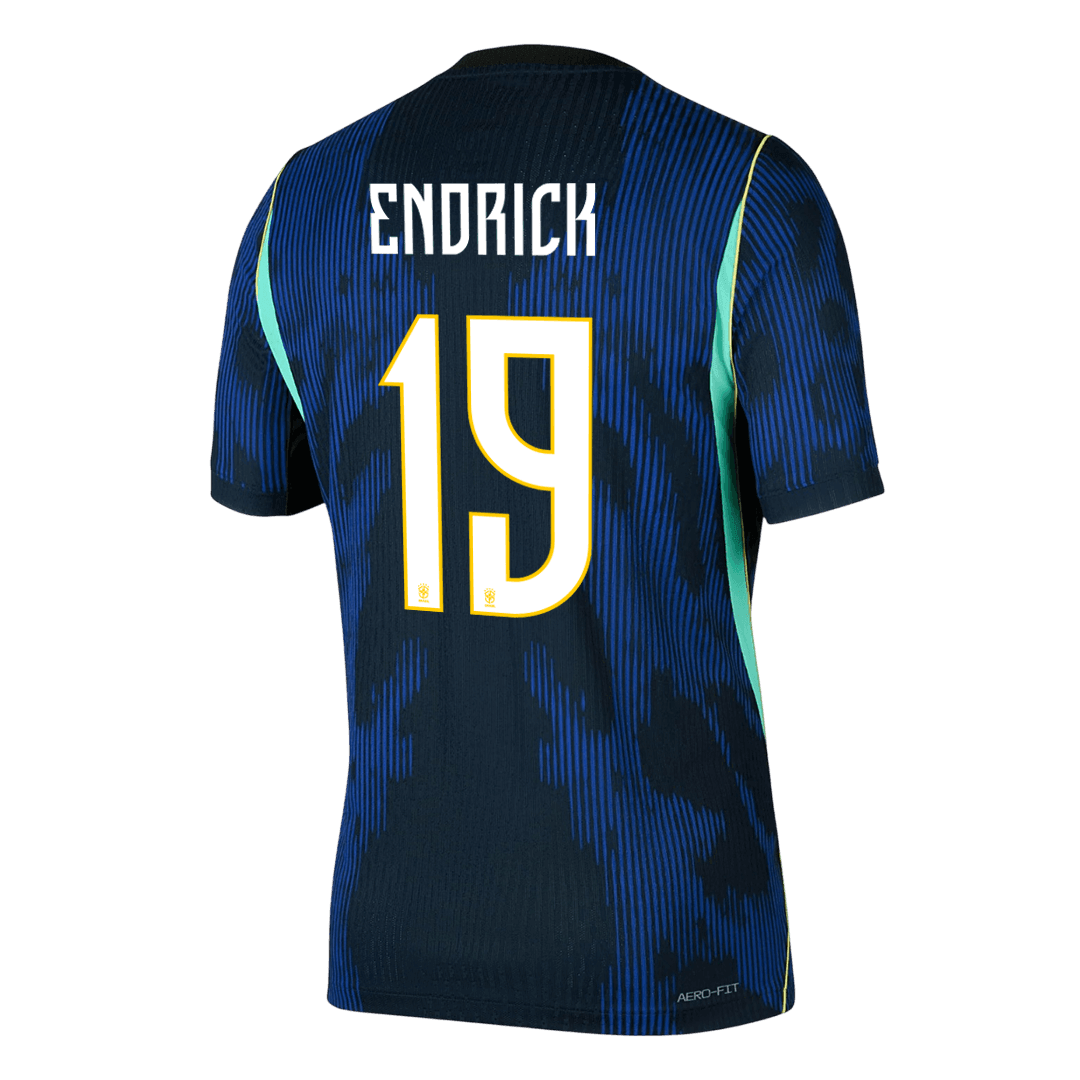 ENDRICK #19 Brazil Mens Away Soccer Jersey World Cup 2026 Navy - Player Version