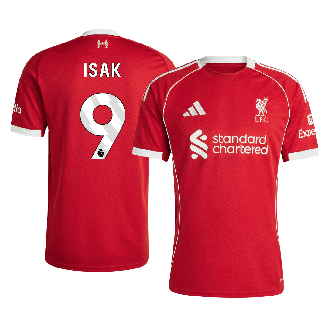 ISAK #9 Liverpool Mens Home Soccer Jersey 2025/26 Red