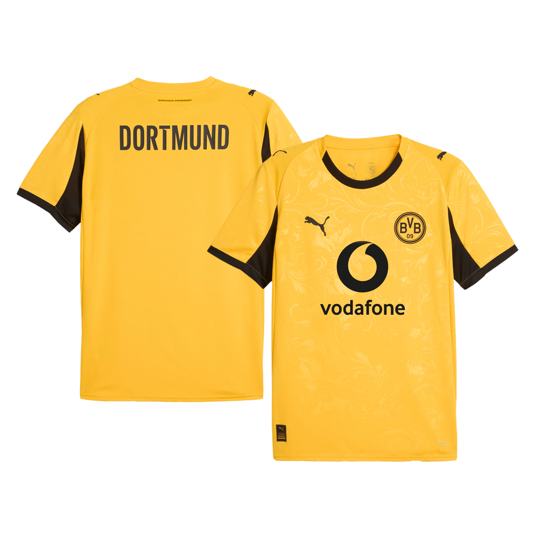 Borussia Dortmund Mens Home Soccer Jersey 2025/26 Yellow