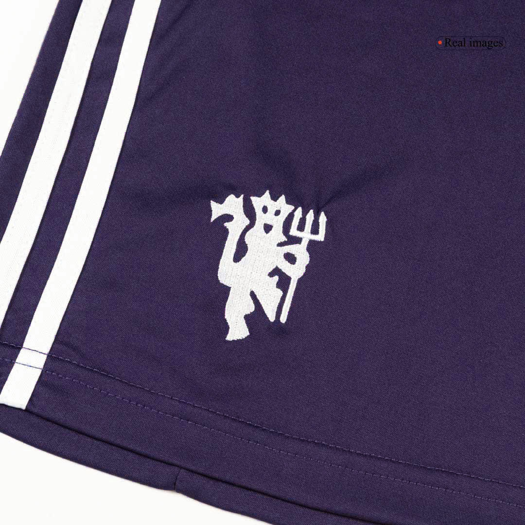 Manchester United Mens Away Soccer Shorts 2025/26 Purple