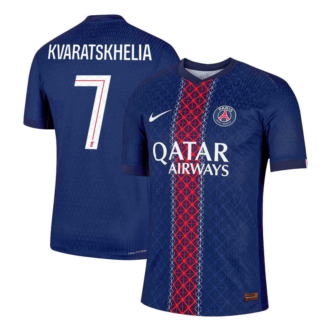 KVARATSKHELIA #7 PSG Mens Home Soccer Jersey 2025/26 Navy - Player Version