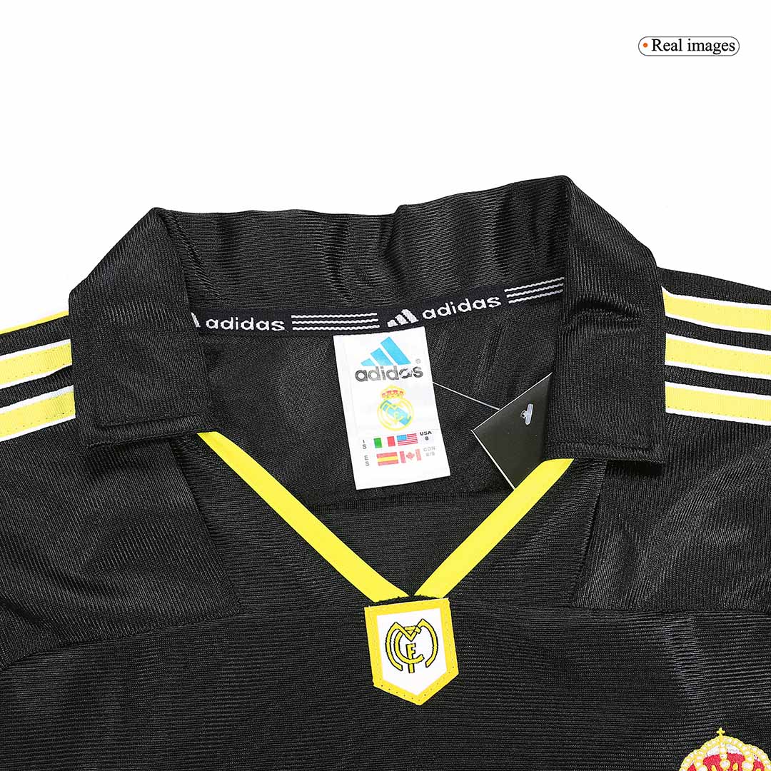 Retro Real Madrid Mens Away Soccer Jersey 1999/00 Black