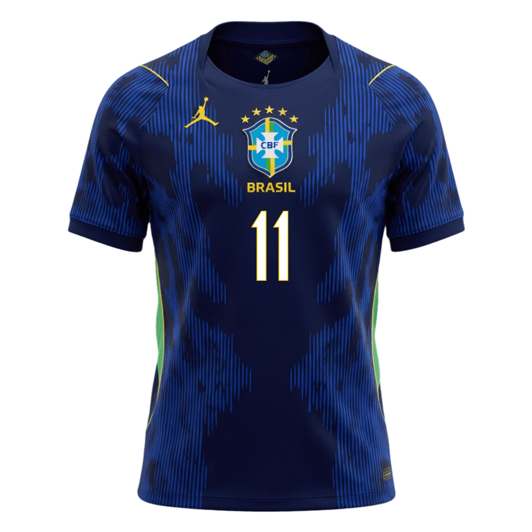 RAPHINHA #11 Brazil Mens Away Soccer Jersey World Cup 2026 Navy