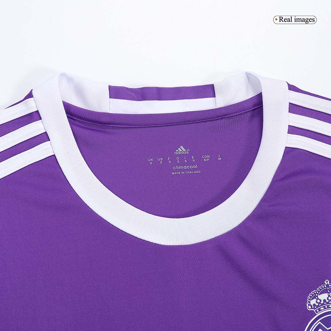 Retro MODRIĆ #19 Real Madrid Mens Away Long Sleeve Soccer Jersey 2016/17 Purple